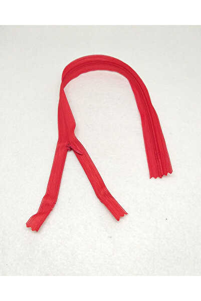 Adnanlar Вечерна рокля 40 см със скрит цип - червена