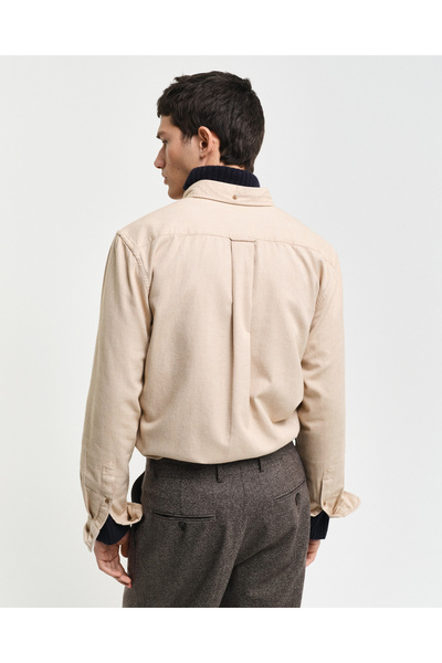 Gant Erkek Bej Regular Fit Düğmeli Yaka Gömlek