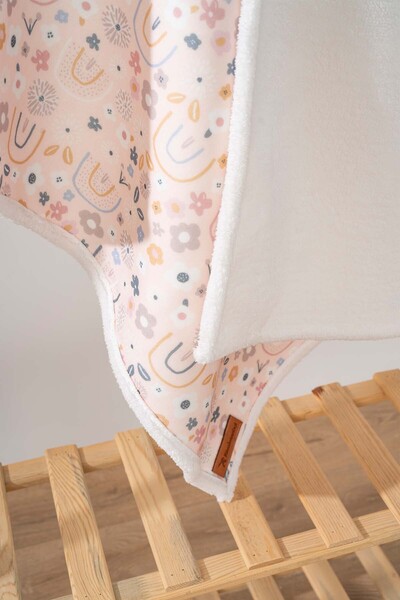 Rivaİstanbul 70X100 cm Rainbow Patterned Fluffy Baby Blanket