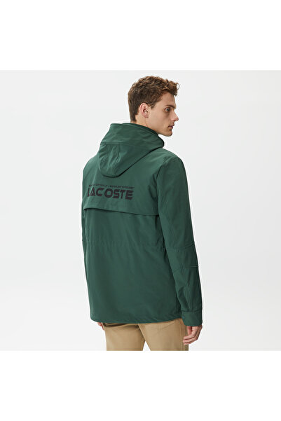 Lacoste Erkek Kapüşonlu Kapitone Haki Mont