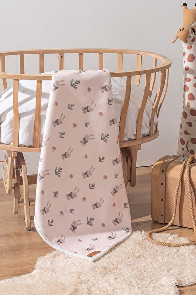 Rivaİstanbul 70X100 cm Rabbit Pattern Fluffy Baby Blanket