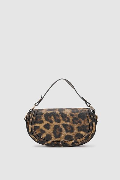 Shule Bags Geantă Crossbody cu model leopard cu husă Blu