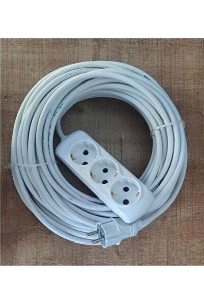 inwatt 25 Metre 3x2.5 mm Topraklı 3lü Uzatma Ara Kablosu Üç Prizli Klemensli