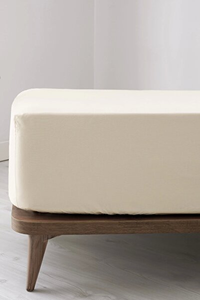İssimo Home Ranforce Simply Fitted Çarşaf 100*200 Cm Ekru