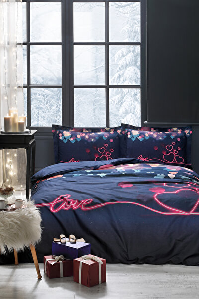 Özdilek مجموعة غطاء لحاف مزدوج من Rain Of Love