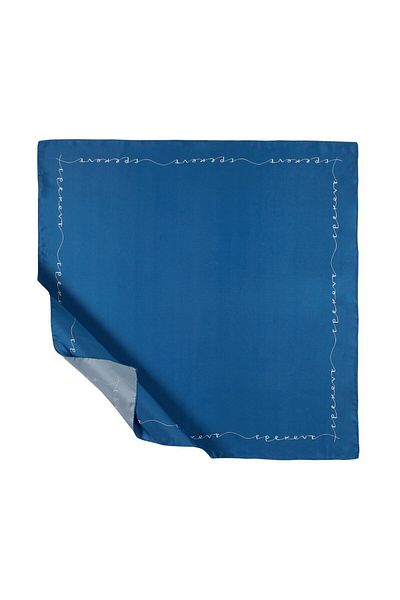 ipekevi Φουλάρι Silk Twill - Signature - Indigo
