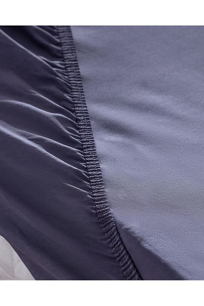 Madame Coco Manon King Size Plus 100% Cotton Ranforce Elastic Sheet - Purple