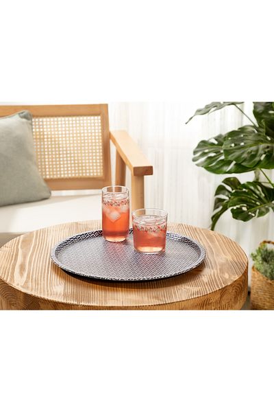 Madame Coco Rêve Bleu Round Tray - Tuyau Model
