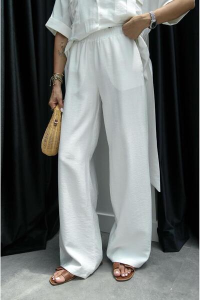 Havoş Shirt and Trousers Set - White Belted