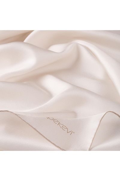 ipekevi Μαντήλι ίσιο Twill Silk - Κρέμα