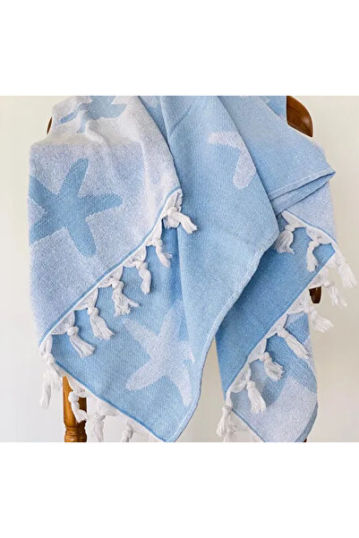 Bidoluraf Πετσέτα θαλάσσης/πετσέτα μπάνιου με σχέδιο Blue Star 70x140 cm