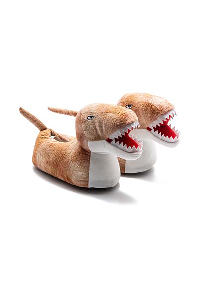 Twigy Beige Tıreks Children's Animal Slippers - 31/38