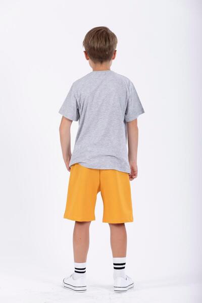 zepkids Text Printed Gray Color Boy's Capri Suit