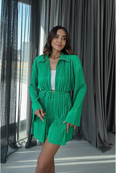 Havoş Σετ Πράσινο Σορτς με Πλισέ