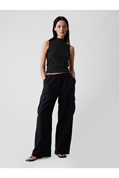 GAP Kadın Siyah Modern Mockneck Atlet