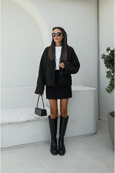 Havoş Stamped Black Melted Jacket