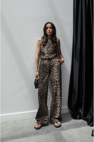 Havoş Costum leopard cu cravată la spate