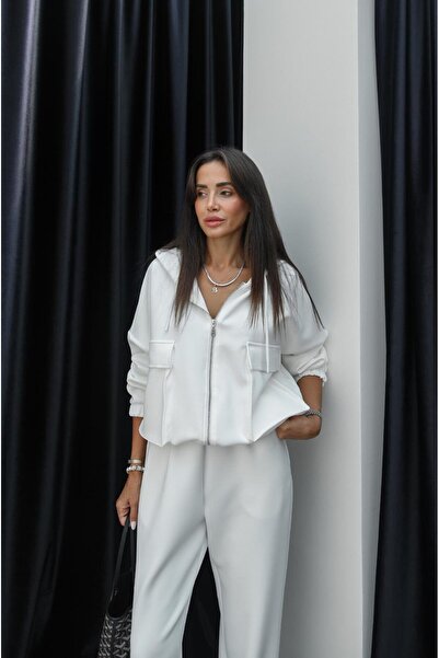 Havoş Clinton White Modal Tracksuit Set