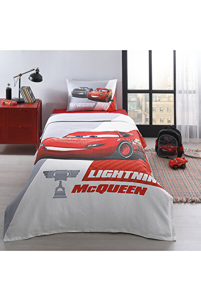Özdilek Cars Piston Cup Single Disney Licensed Elastic Fitted Bed Sheet Children's Pique Set