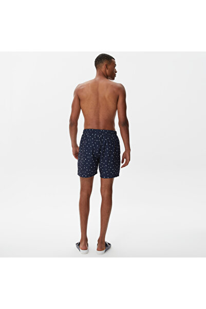 Nautica Erkek Lacivert Baskılı Deniz Şortu