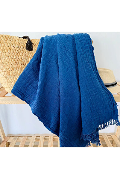 Bidoluraf Μπλε Navy Soft Textured Quick Drying Peshtemal - Πετσέτα θαλάσσης 80x170cm