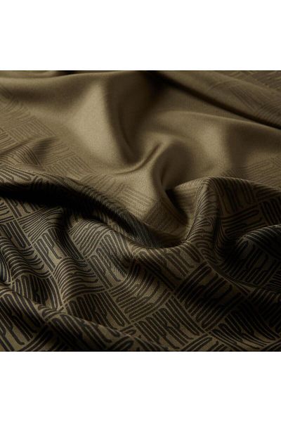 ipekevi Μεταξωτό φουλάρι Qufi Pattern Khaki Tivil
