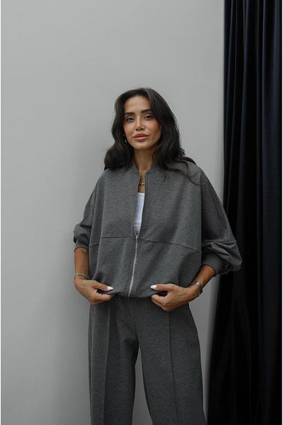 Havoş طقم سويت شيرت وسروال رياضي بسحاب من Faye Anthracite