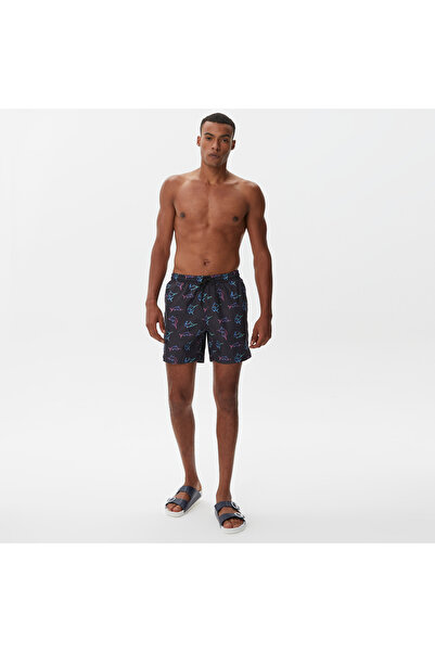 Nautica Erkek Siyah Baskılı Mayo Şort