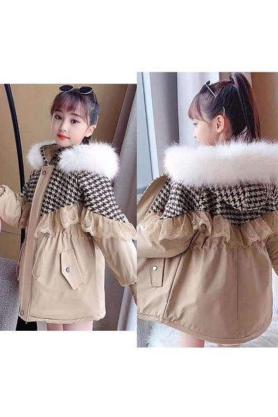 KOKOŞ BEBEK Snap-on Furry Outside Bondite and Houndstooth Inside Welsoft Coat