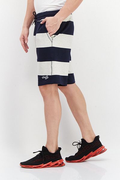 Perry Ellis Men Stripe Basic Shorts, Navy