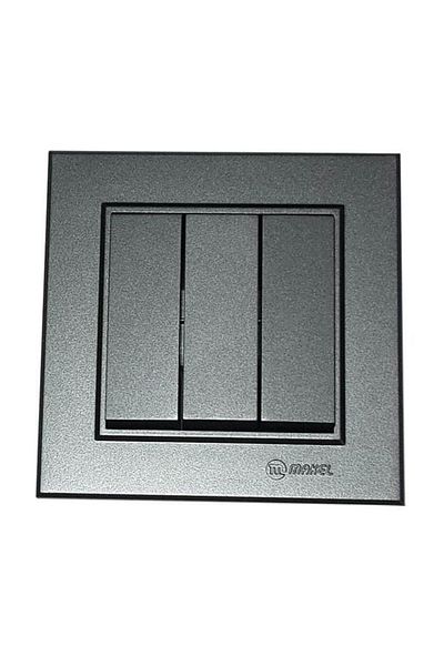 MAKEL Karea Triple Switch Smoked Module Cover Frame