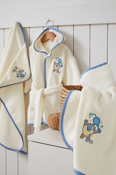 Özdilek Tazmania Bachelor Embroidered Bamboo Baby Set