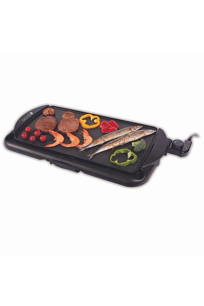 DOTS Electric Grill, Non-Stick Grilling Plate - 2000 Watt - Black