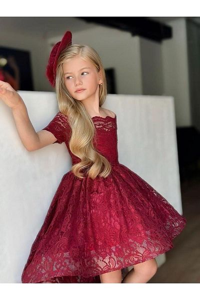 KOKOŞ BEBEK Kokoş Lace Detailed Dress and Hat