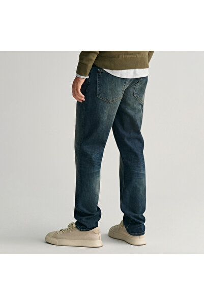 Gant Erkek Mavi Slim Fit Jean Pantolon