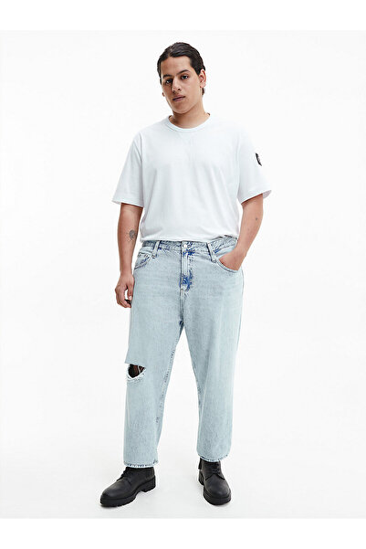 Calvin Klein Erkek Straight Cropped Kot Pantolon
