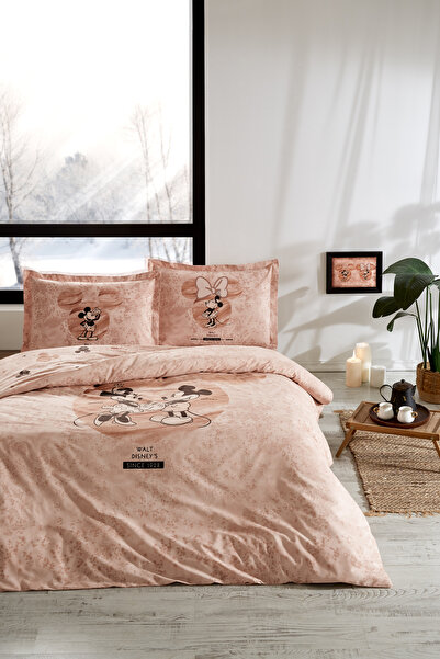 Özdilek Set cuvertură dublă pentru pilotă elastic Ranforce 100% bumbac Efect Mickey Powder
