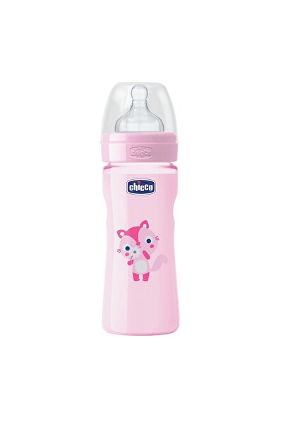 Chicco زجاجة رضاعة للأطفال من ويل-بينغ، سعة 250 مل، بحلمة سيليكون مضادة للمغص...