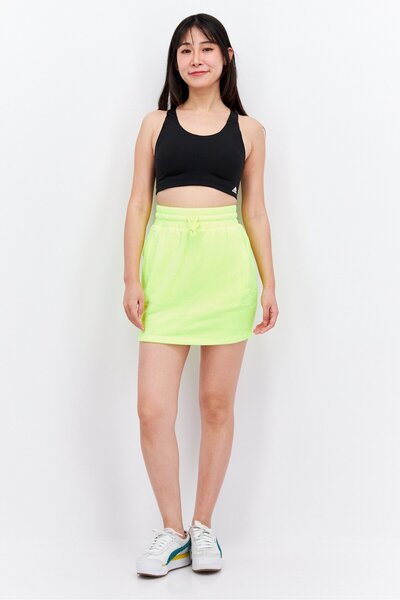 adidas Women Sportswear Fit Drawstring Outdoor Skirt, Neon Yellow