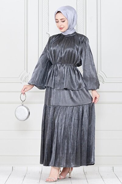 Sevitli Lara Σετ δύο τεμαχίων με μπαλόνι μανίκι και φούστα - Anthracite