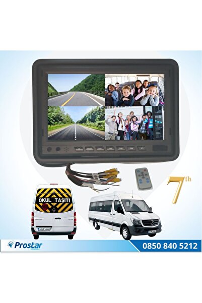 Navistar Okul Ve Servis Taşıtları Dört Kameralı 7" Ekranlı 4 Kamera Dahil Full Set