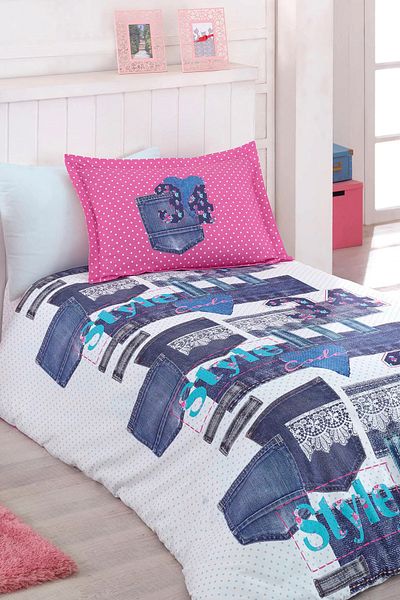 Özdilek Girl Denim Single Duvet Cover Set