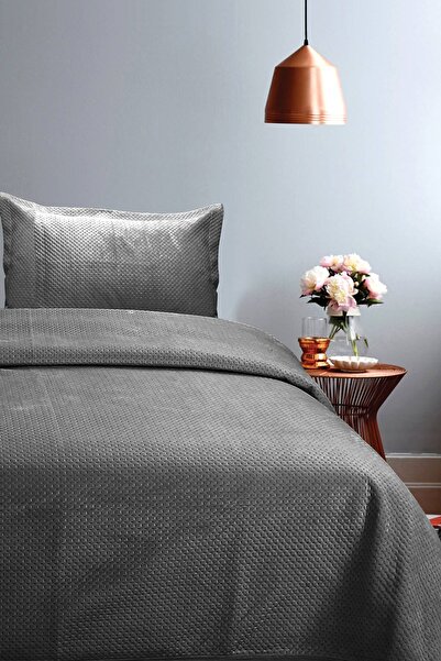 FAVORA Set cuvertură de pat Lidia Velvet - Antracit