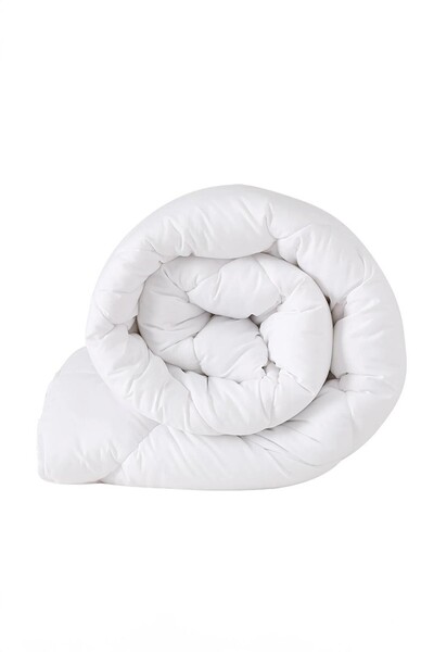 FAVORA تاج لحاف من الألياف الدقيقة لشخص واحد - أبيض