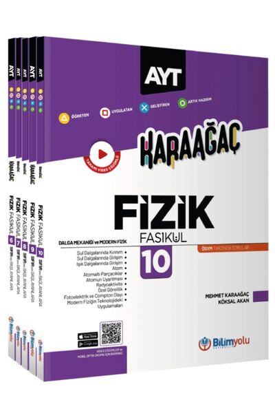 Bilimyolu Yayınları Karaağaç AYT Fizik Fasikülleri Seti 5 Kitap Bir Arada 656...
