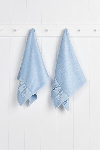 FAVORA Nurpak Bamboo Face Towel 50x90 - Blue