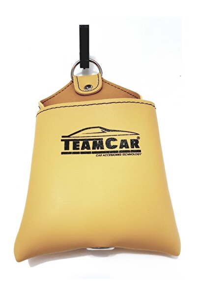 TEAMCAR Araç Içi Düzenleyici Deri Kese Sarı Telefonluk Kartlık Kalemlik Gözlü...