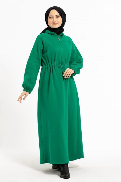 Sevitli Rochie cu 3 fire cu tunel în talie - verde