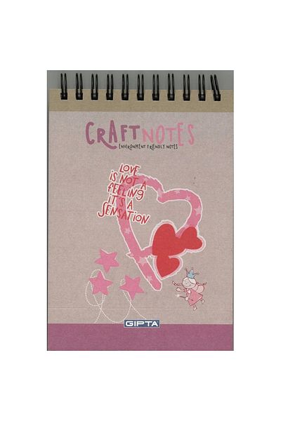 Gıpta Gipta Craft A6 Spiraled Hard Cover 100 Yp Unlined Memo Pad Notebook