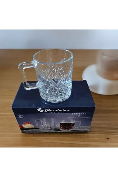 Paşabahçe 55462 Pasabahce Timeless Cup Mug - 250 Cc, 2 Pack